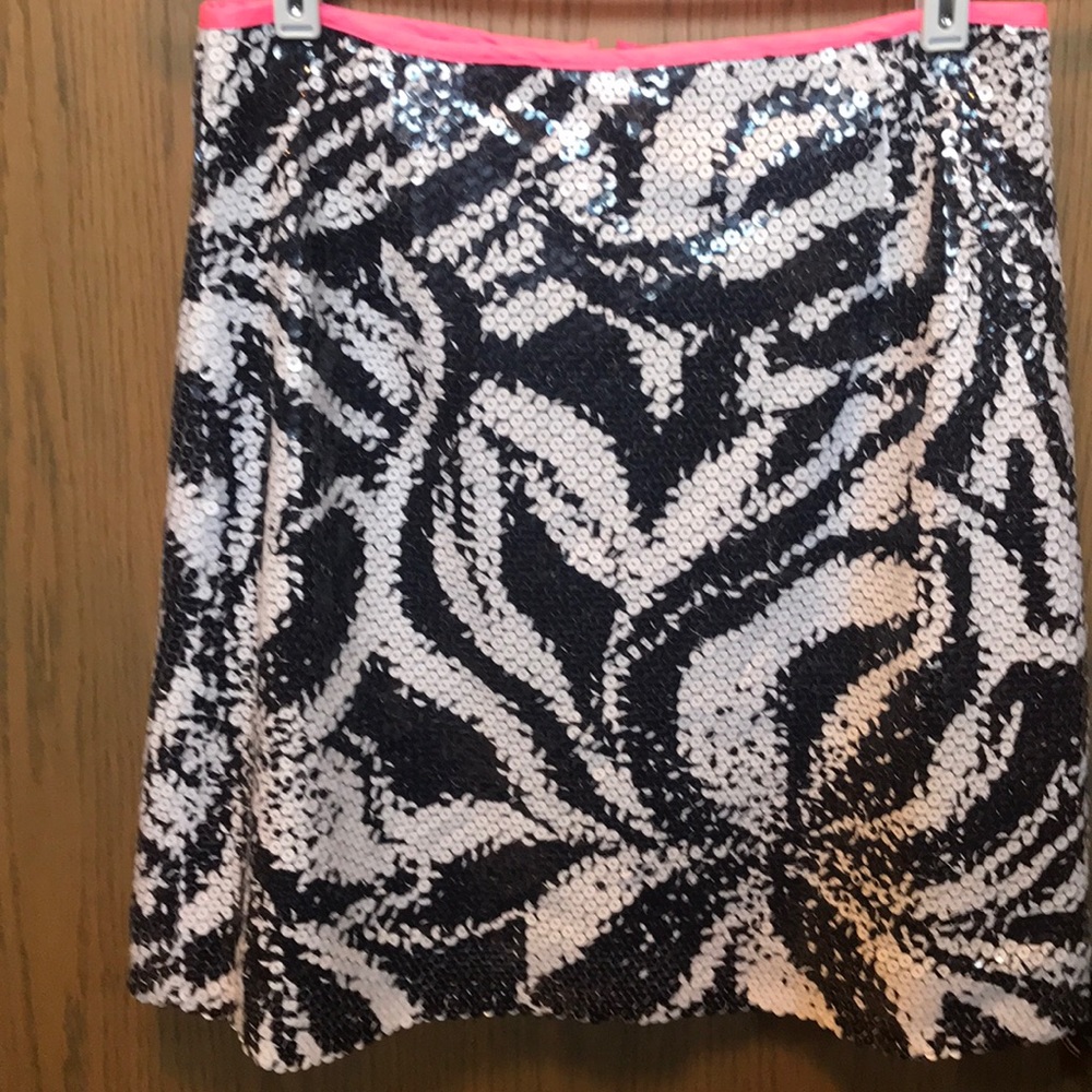 Lilly Pulitzer Sequin Sneak a Peek zip-up skirt